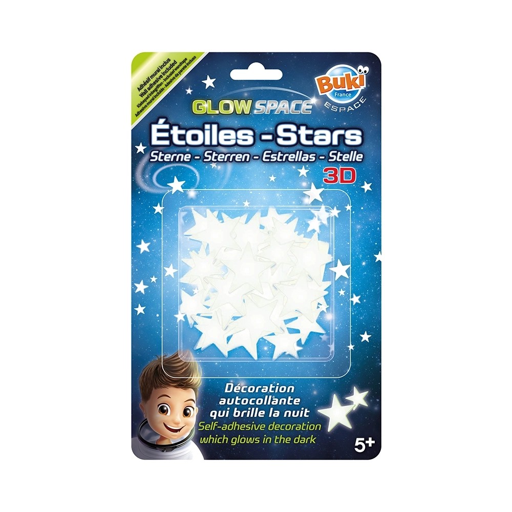 Étoiles 3D Phosphorescentes (Multilingue)