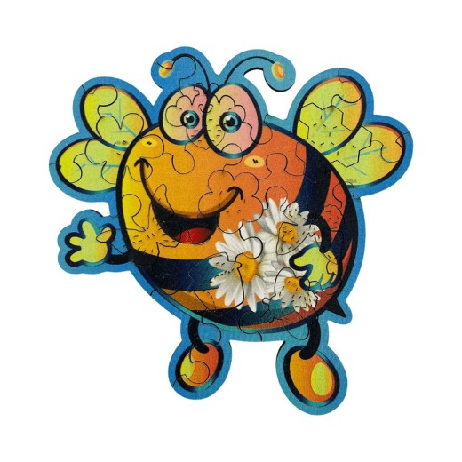 Puzzle Bois Enfant - L'Abeille Travailleuse (20 pcs)