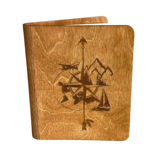 Taccuino in Legno Viaggio (100 fogli)
