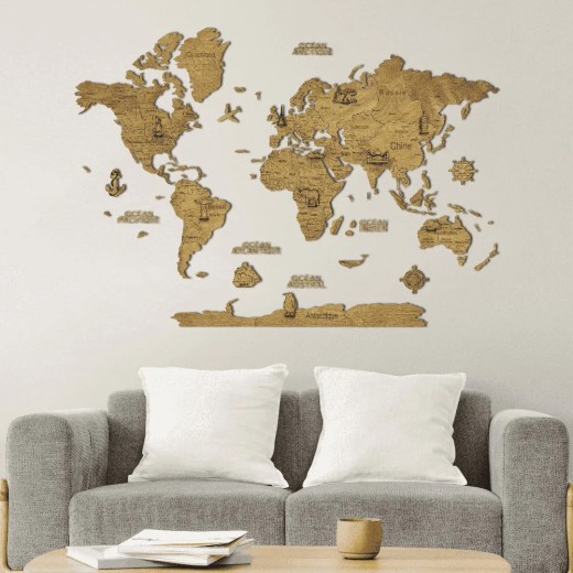 Carte du Monde 2D M (70x100 cm)