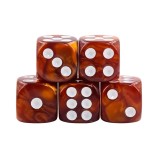 5er-Set W6 Würfel: Brown Pearl