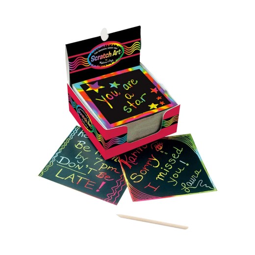 Scratch Art : 125 Mini Feuilles Arc-en-Ciel