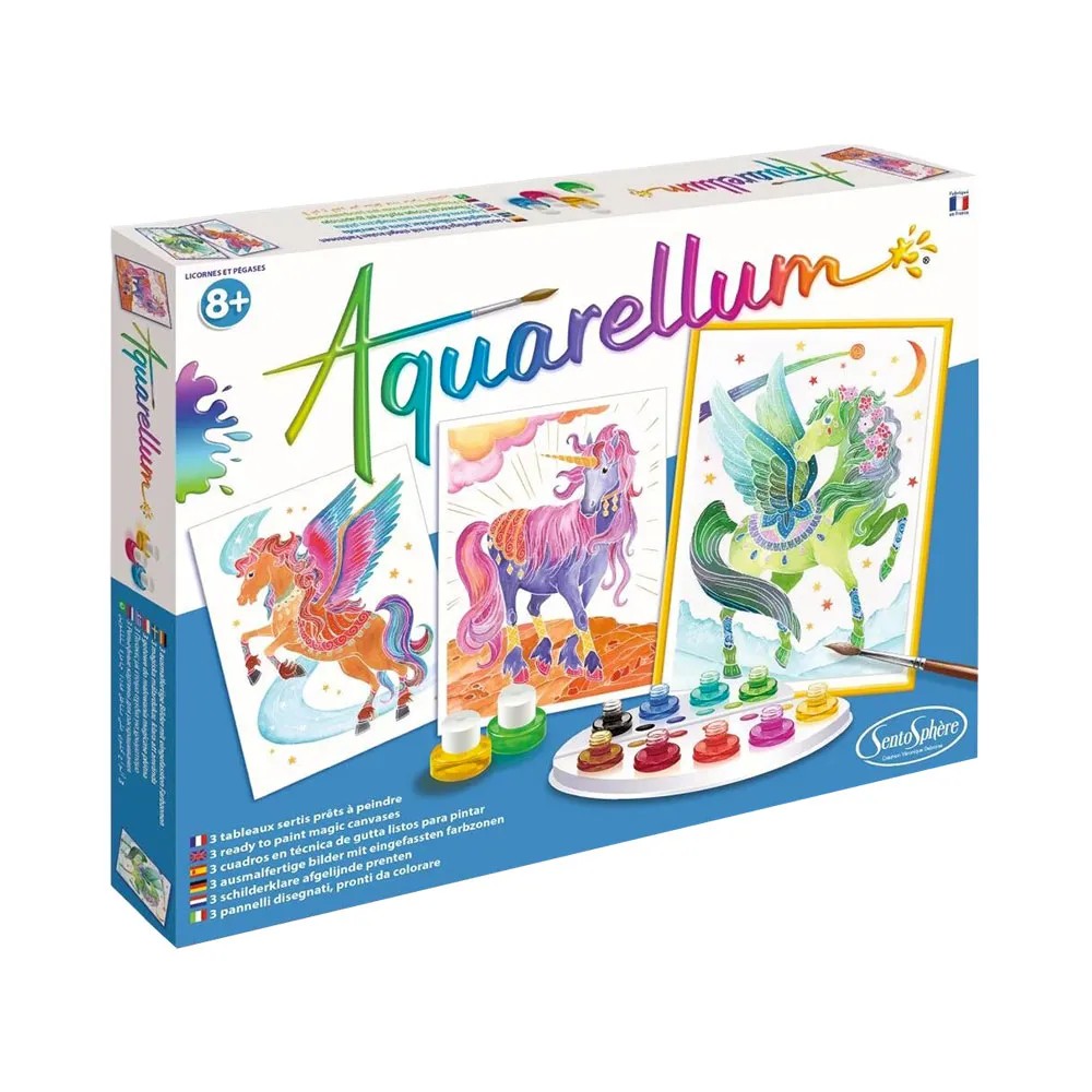 Aquarellum Gross: Einhörner & Pegasi