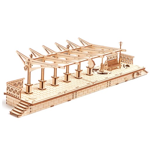Ugears Railway Station 196 pcs 3D Wood Puzzle