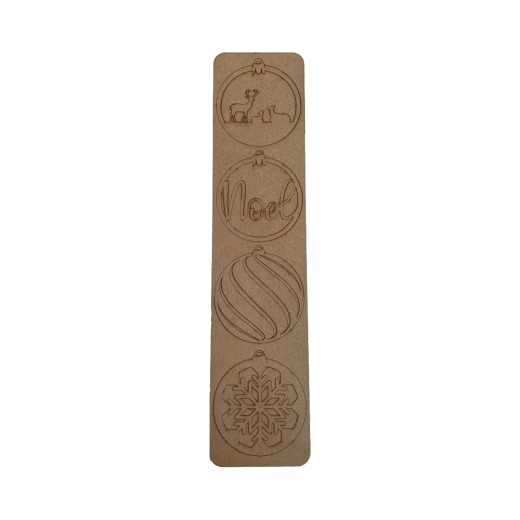 Palline di Natale in Legno Cervo Set 2