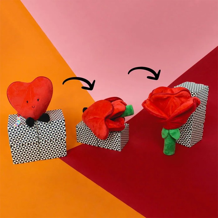 Flipetz: I Love You Plüschtier (Herz/Rosa Blume)