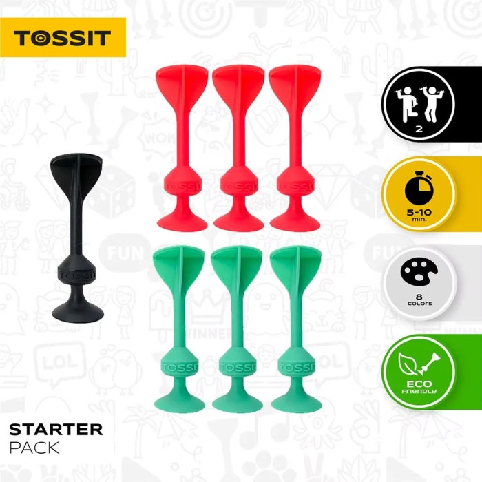 Tossit Rot-Cyan Spiel-Set (Französische Version)