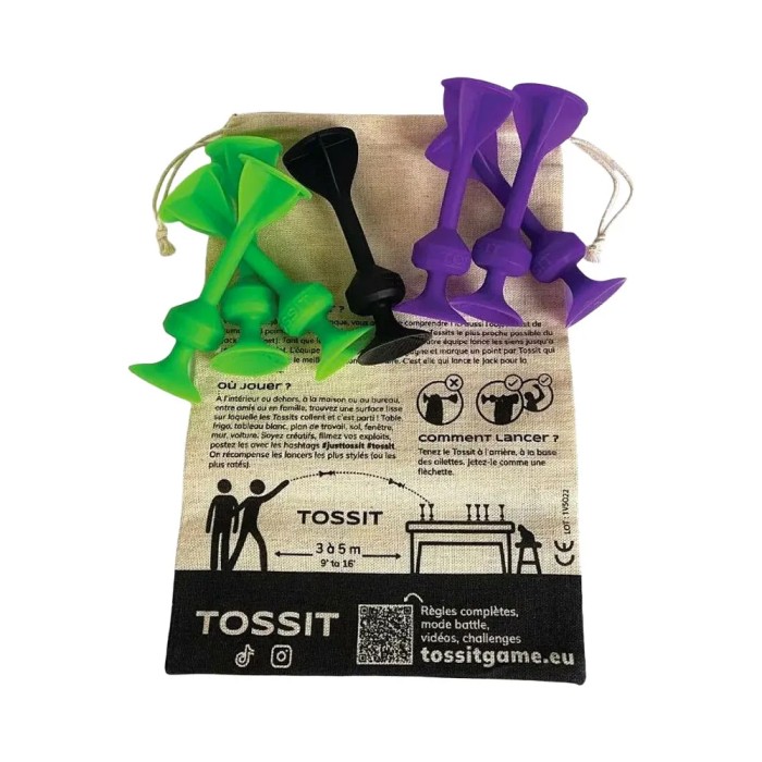 Tossit Violett-Grün Spiel-Set (Französische Version)