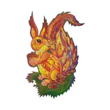 Holzpuzzle für Kinder: Eichhörnchen (118 Teile)