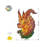 Holzpuzzle für Kinder: Eichhörnchen (118 Teile)