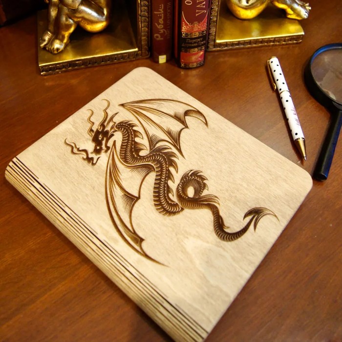 Carnet Bois Dragon (100 feuilles)
