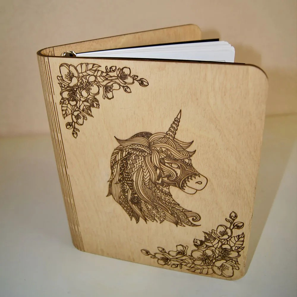 Carnet Bois Licorne (100 feuilles)