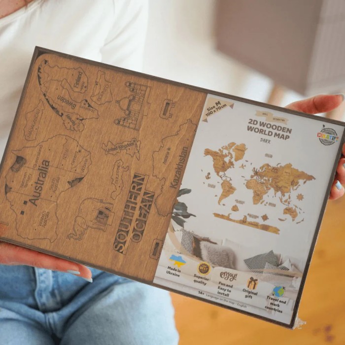 Carte du Monde 2D M (70x100 cm)
