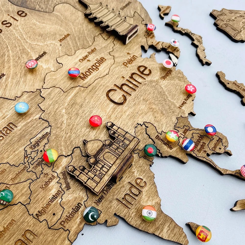Carte du Monde 2D M (70x100 cm)