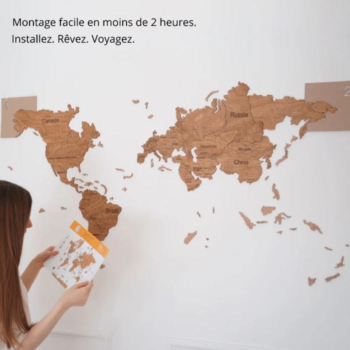 Carte du Monde 2D M (70x100 cm)