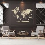 Carte du Monde 2D Claire M (70x100 cm)