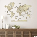 Carte du Monde 2D Claire M (70x100 cm)