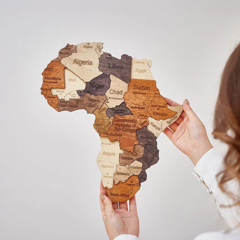 Carte du Monde 3D Multicolor XL (120x200 cm)