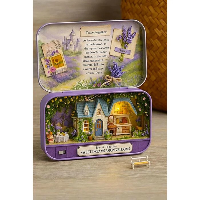 Booknook: Lavendel-Box (Anfänger Bastelset)