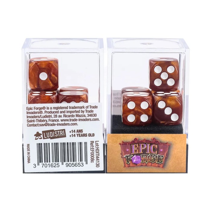 5er-Set W6 Würfel: Brown Pearl