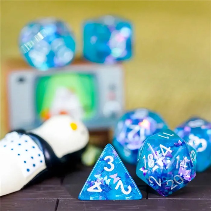 7er-Set Harzwürfel: Frühlings-Inlay