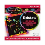 Scratch Art : 125 Mini Feuilles Arc-en-Ciel