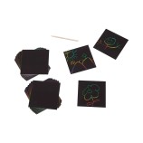 Scratch Art : 125 Mini Feuilles Arc-en-Ciel
