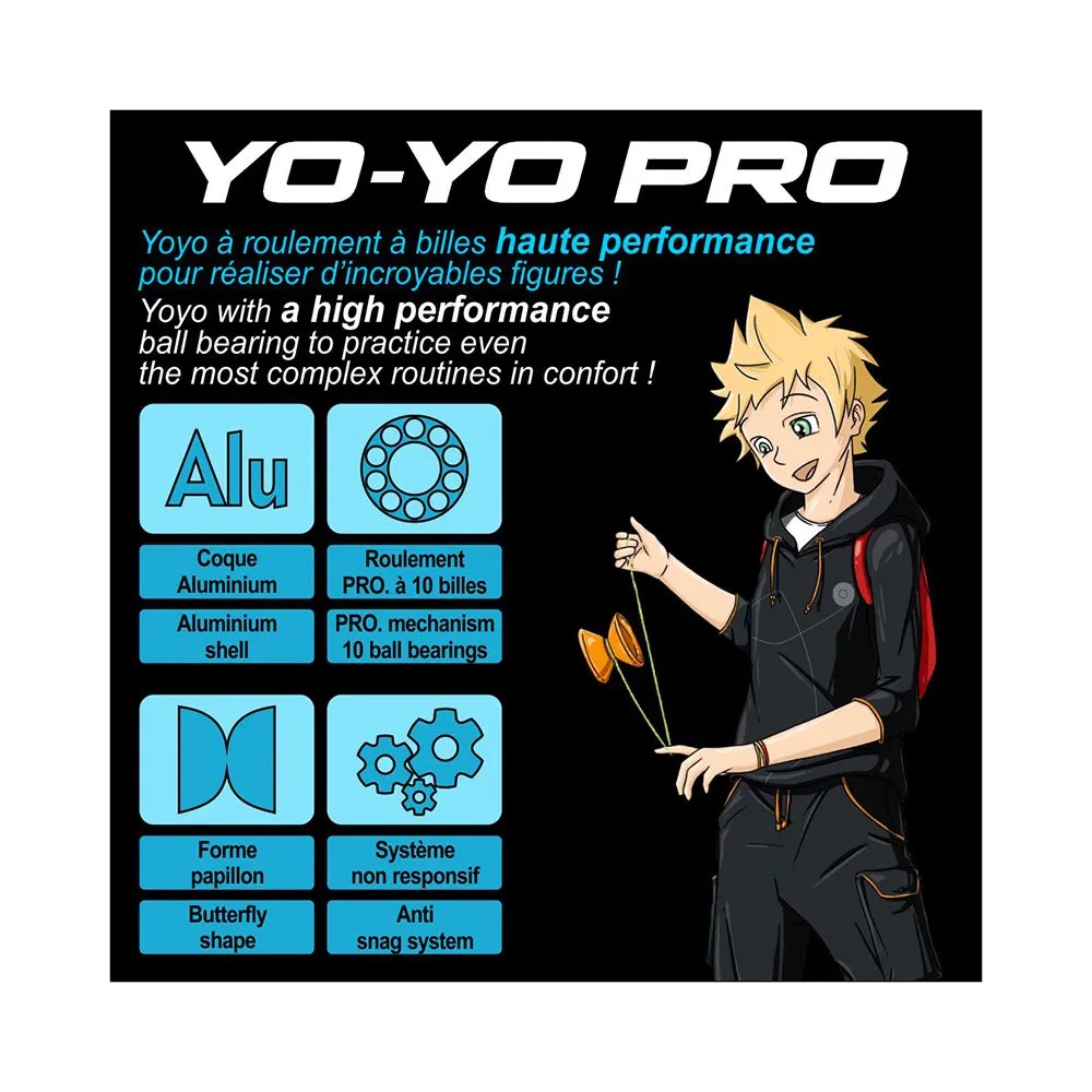 Yo-Yo Pro in Alluminio: Argento (51,5 mm)