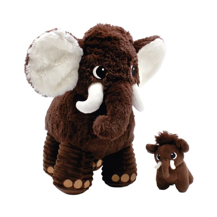 Mammoth Plush Dad & Baby Chocolate
