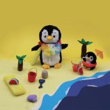 Peluche Iglou il Pinguino Mamma & Cucciolo Nero