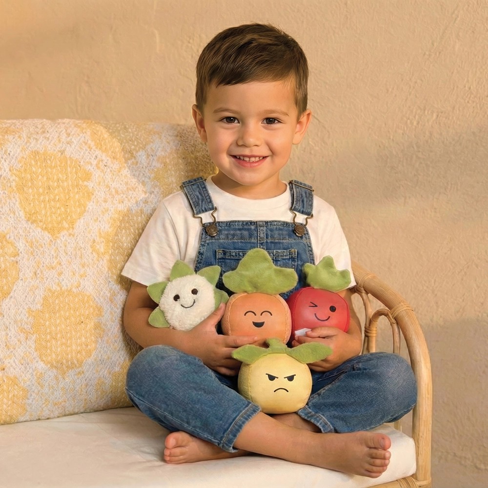 DooBalls Set of 4 Soft Toy Sensory Balls Veggie Garden