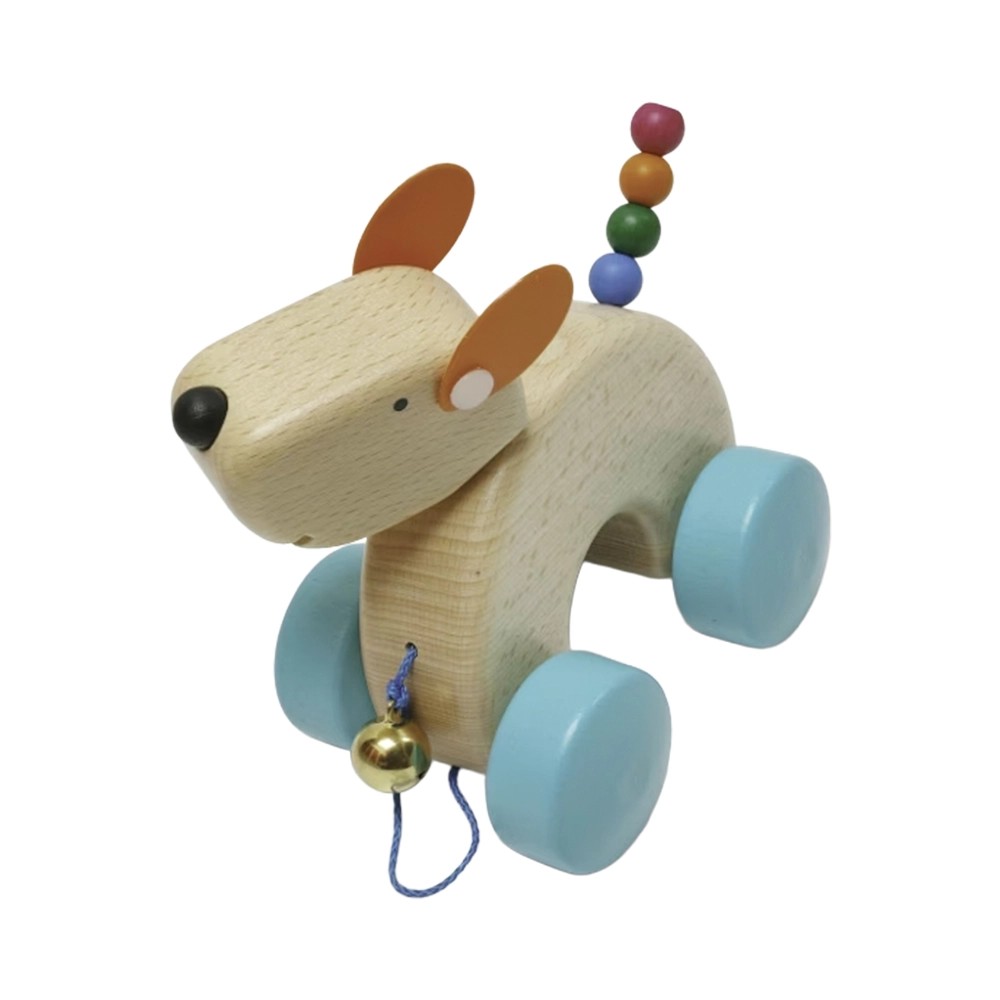 Chien Falk en bois à promener et à tirer pour tout-petit