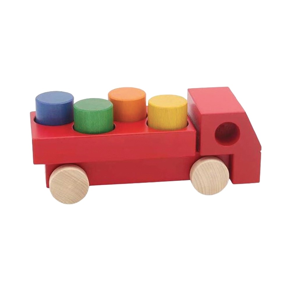 Truck with Four Cubes Red