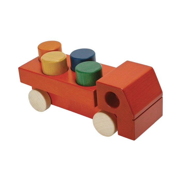 Truck with Four Cubes Red