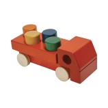Camion avec Quatre Cubes Rouge