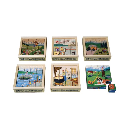 16 Pz Puzzle Cubi Svizzera 35mm
