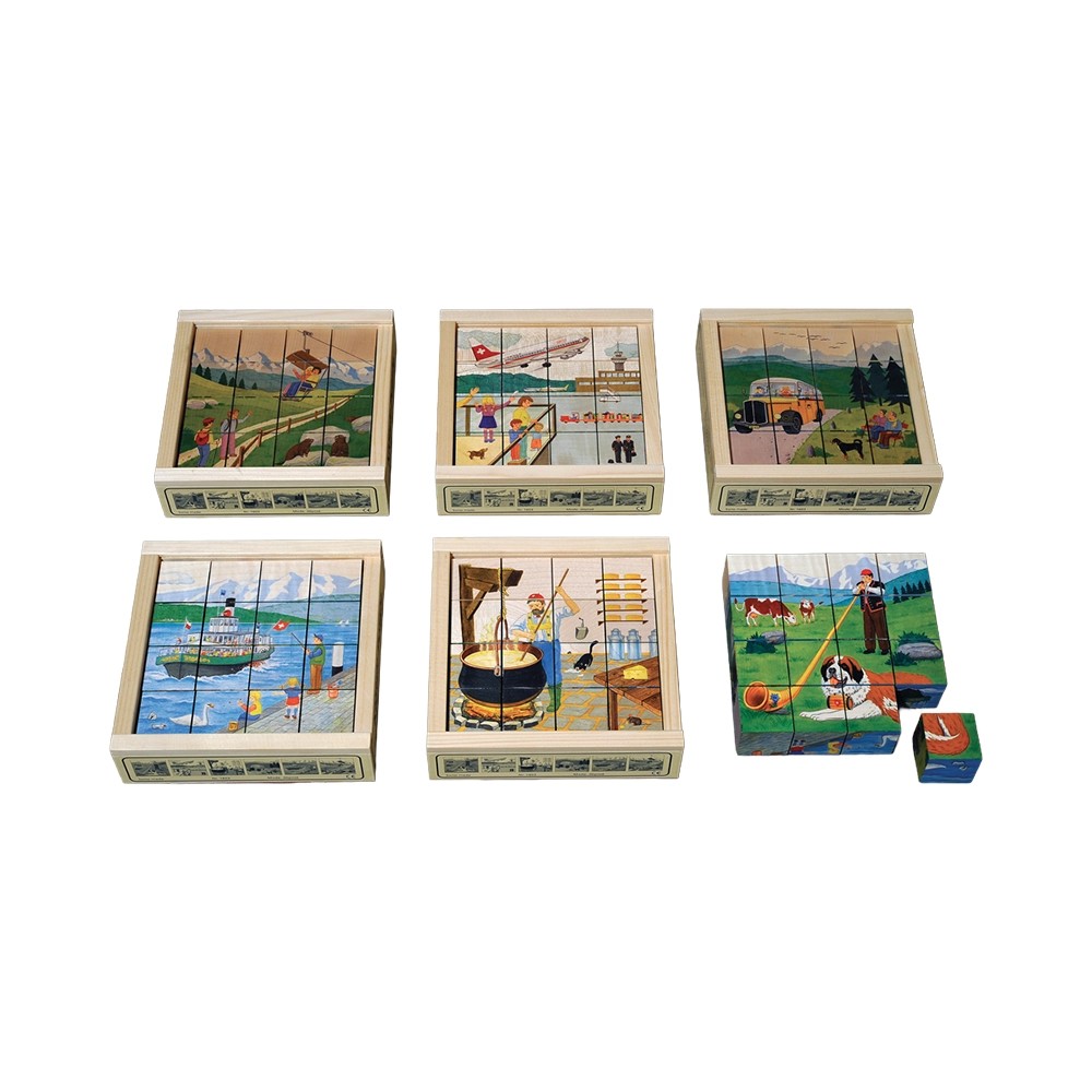 16 Pcs Switzerland Cube Puzzle 35mm