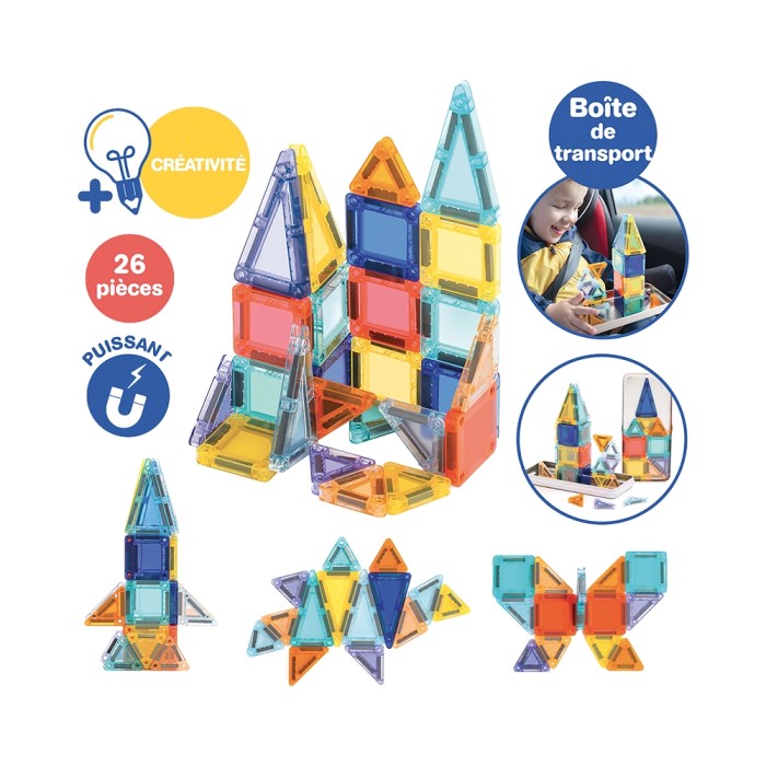 Magnetic Mini - 26 Tuiles Multicolores