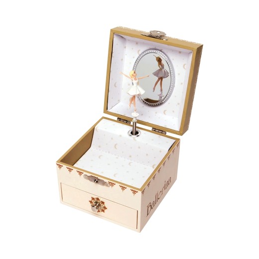 Boîte à Musique Cube Ballerine Beige Phospho