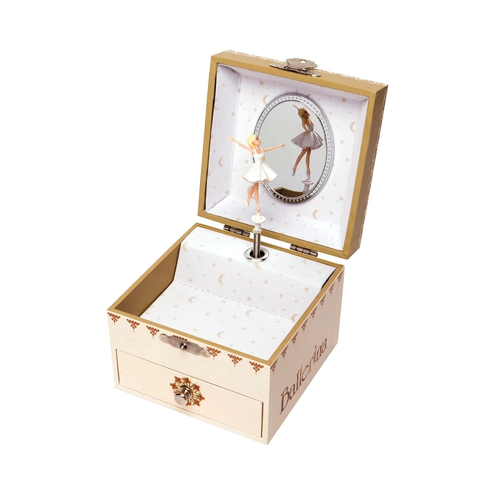 Boîte à Musique Cube Ballerine Beige Phospho