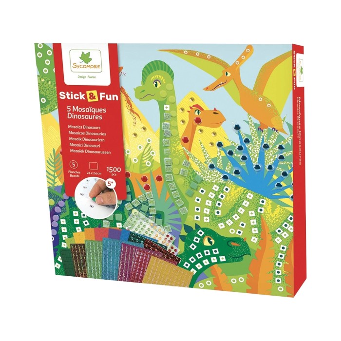 Stick'n Fun L Mosaik-Set Dinosaurier