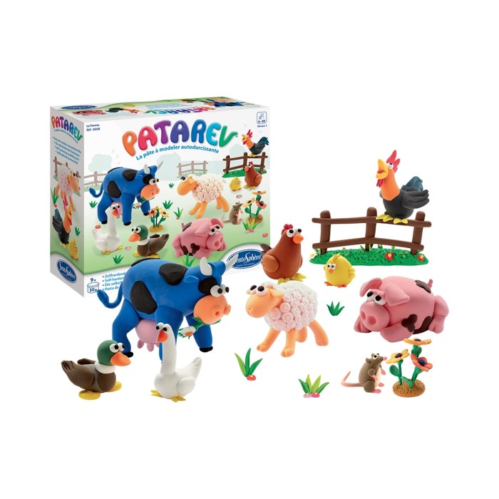 Coffret de modelage Patarev thème Les Animaux de la Ferme