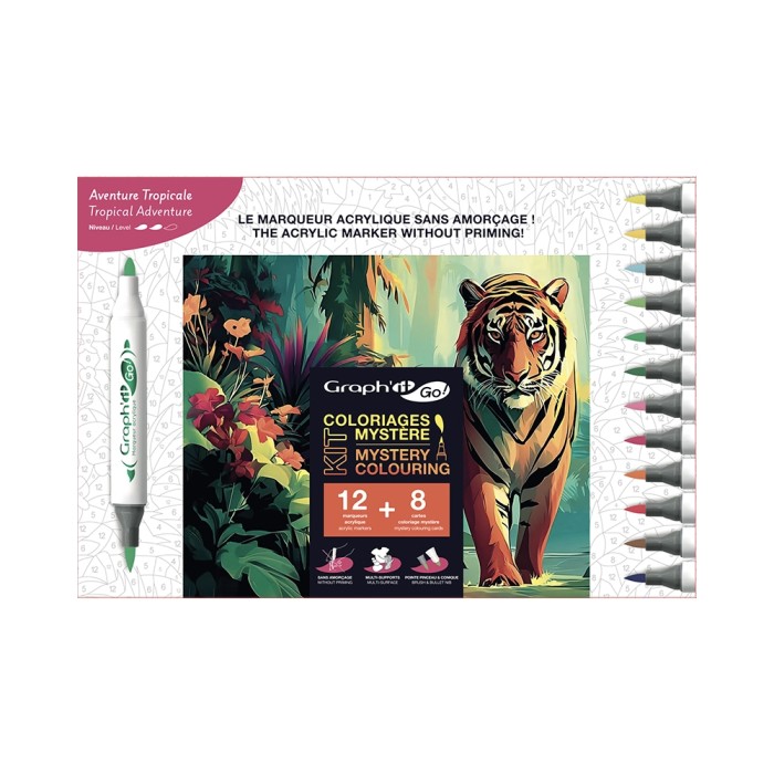 Graph'it Go Mystery Colouring Kit Tropical Adventure