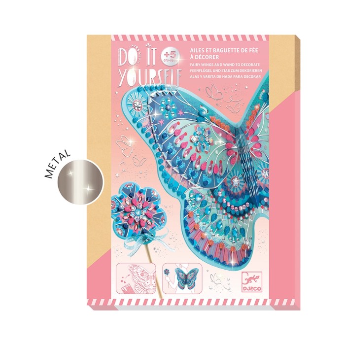 Kit DIY déguisement baguette magique et ailes de fée à décorer