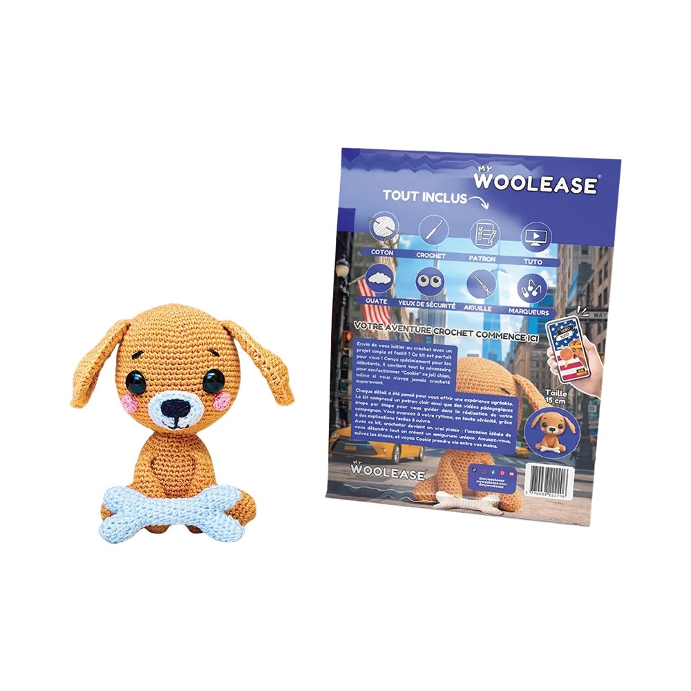 Crochet Kit Cookie the Dog