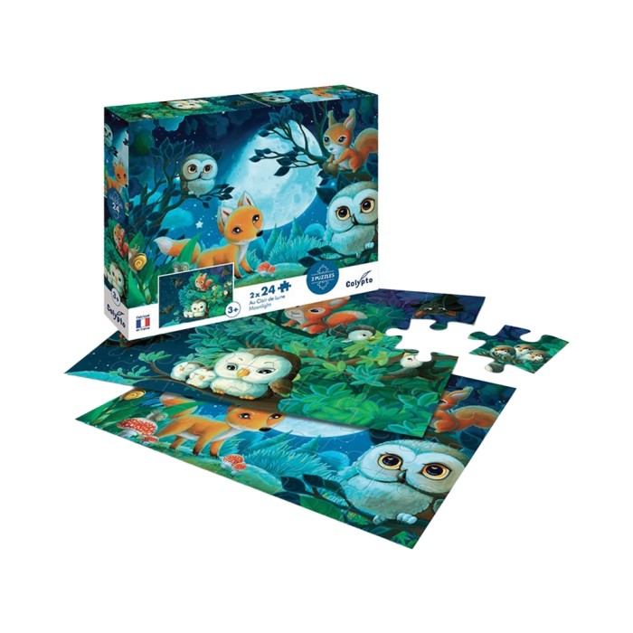 Children's Puzzle 2x24 pcs By Moonlight