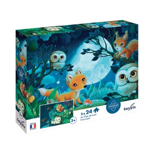 Kinderpuzzle 2x24 Teile Im Mondschein