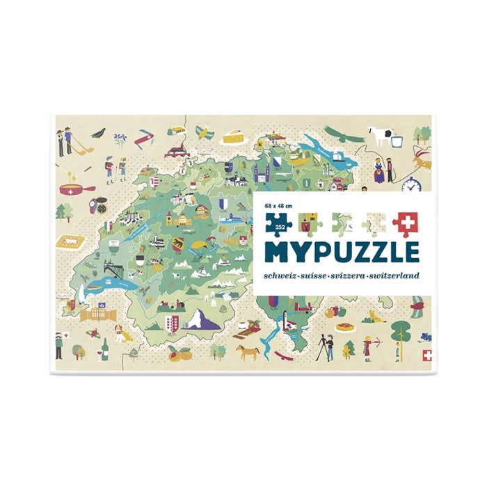 MyPuzzle 252 pcs Switzerland Map