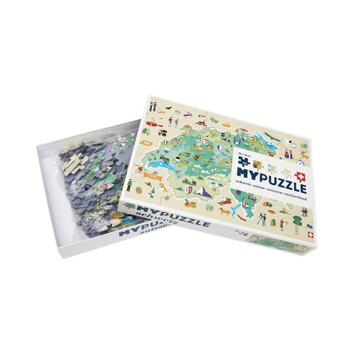 MyPuzzle 252 Teile Schweiz Karte