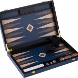 Backgammon 45cm Blu Noce-Acero